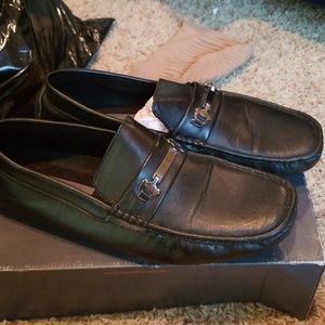 Black driver slipper shoes